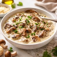 Creamy Mushroom Alfredo Sauce
