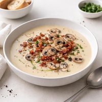 Creamy Mushroom and Bacon Soup