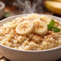 Creamy Oatmeal with Banana Slices