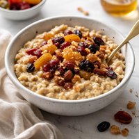 Creamy Oatmeal with Dried Fruits