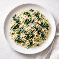 Creamy Orzo and Spinach