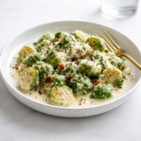Creamy Parmesan Brussels Sprouts