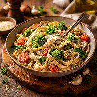 Creamy Parmesan Pasta with Vegetables