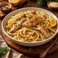 Creamy Pasta with Chicken in Lemon Dill Sauce