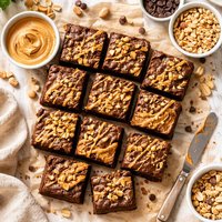 Creamy Peanut Butter Brownies