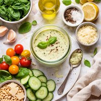 Creamy Pesto Salad Dressing