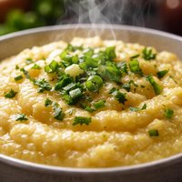 Creamy Polenta with Green Onions and Parsley