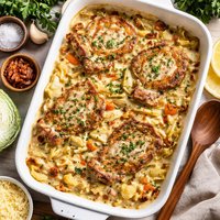 Creamy Pork Chops N Cabbage Casserole