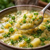 Creamy Potato Parsley Soup but Without the Cream