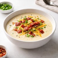 Creamy Potato Soup with All the Fixings