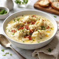 Creamy Potato Soup with Dumplings