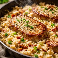 Creamy Ranch Pork Chops Rice