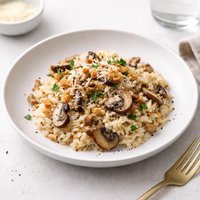 Creamy Rice and Mushroom Bake