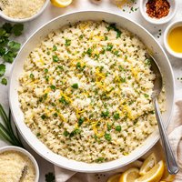 Creamy Rice with Lemon Herbs and Parmesan
