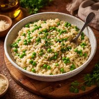 Creamy Rice with Peas and Herbs