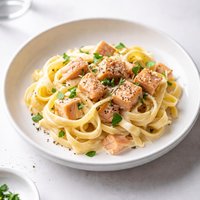 Creamy Salmon on Pasta