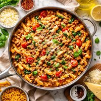 Creamy Sausage Tomato Rotini