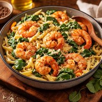 Creamy Shrimp and Spinach Pasta