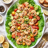 Creamy Shrimp Salad on Romaine