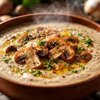 Creamy Spiced Mushroom Soup Low Fat and Vegan