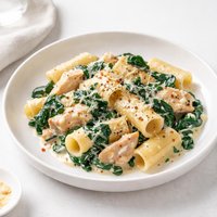 Creamy Spinach and Chicken Rigatoni