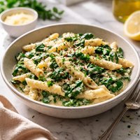 Creamy Spinach Penne Pasta