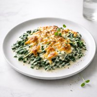 Creamy Spinach with Smoked Gouda Gratin