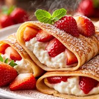Creamy Strawberry Crepes