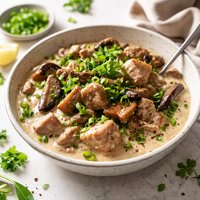 Creamy Taro with Mushrooms