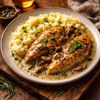Creamy Tarragon Chicken with Celeriac Mash