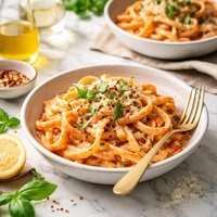Creamy Tomato Fettuccine for 2