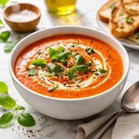Creamy Tomato Soup with Herbs