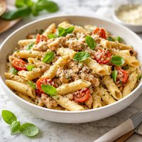 Creamy Tuna and Basil Penne
