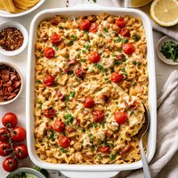 Creamy Turkey or Chicken Spaghetti Bake