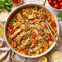 Creamy Tuscan Tomato Pasta with Chicken