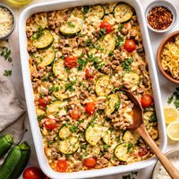 Creamy Zucchini and Ground Beef Casserole