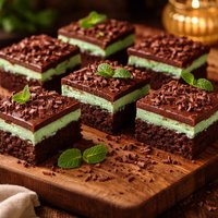 Creme De Menthe Brownie Squares