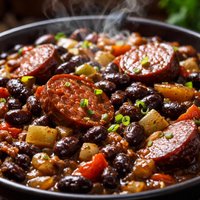Creole Black Beans N Sausage