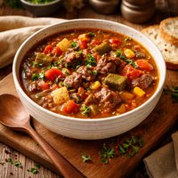 Creole Flavored Beef Soup Low Salt