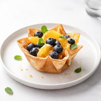 Crepes Basket with Blueberry and Orange