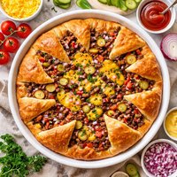 Crescent Cheeseburger Pie