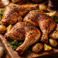 Crispy Baked Chicken Leg Quarters Very Easy One Dish