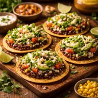 Crispy Bean Tostadas
