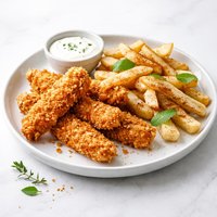 Crispy Chicken Fingers with Ontario Apple Fries