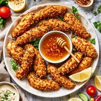 Crispy Chicken with Honey Dippin Sauce