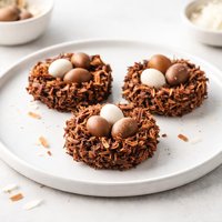 Crispy Chocolate Coconut Nests