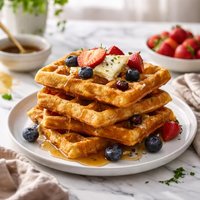 Crispy Cornmeal Waffles