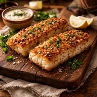 Crispy Crusty Halibut