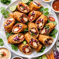 Crispy Fried Chicken Spring Rolls