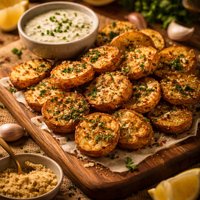 Crispy Garlic Parmesan Potato Snacks